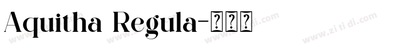 Aquitha Regula字体转换